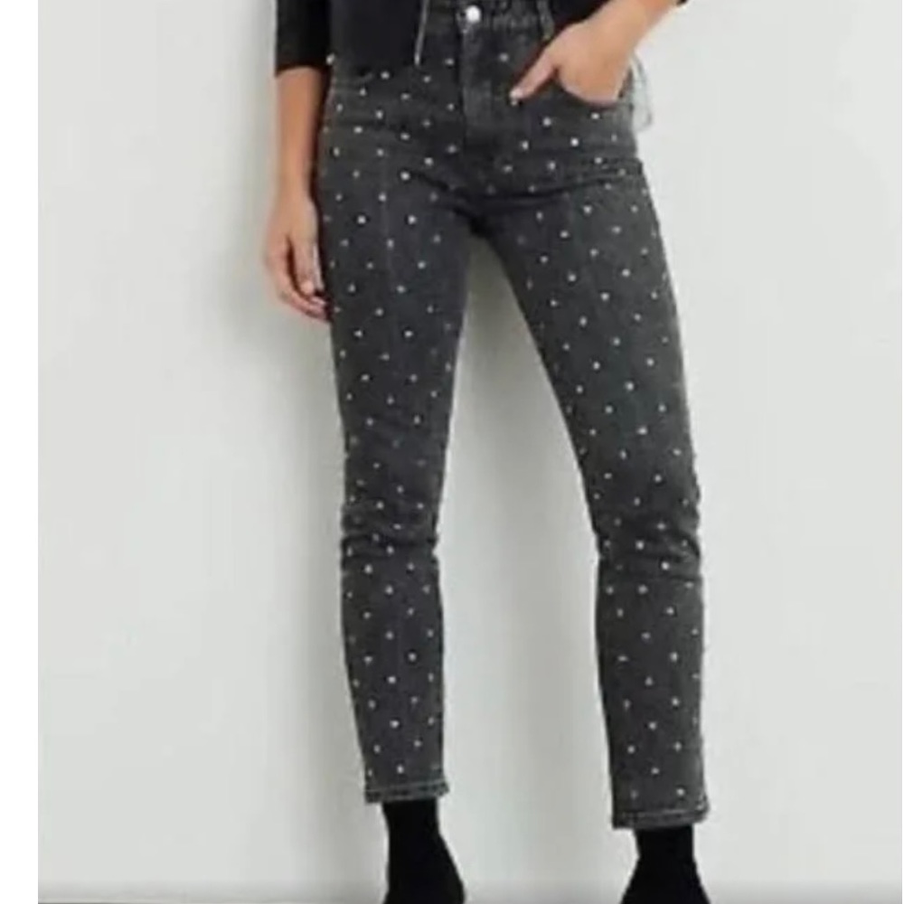 Anthropologie pilcro black jeweled jeans size 28
